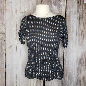Weston Wear Navy Polka Dot Top